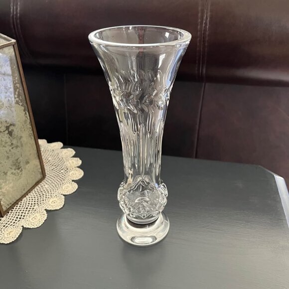 Vintage Waterford Crystal Flower Vase in Fleurology Diamond Pattern Tall - Picture 14 of 15